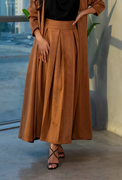 Camel Suede Skirt IB1064